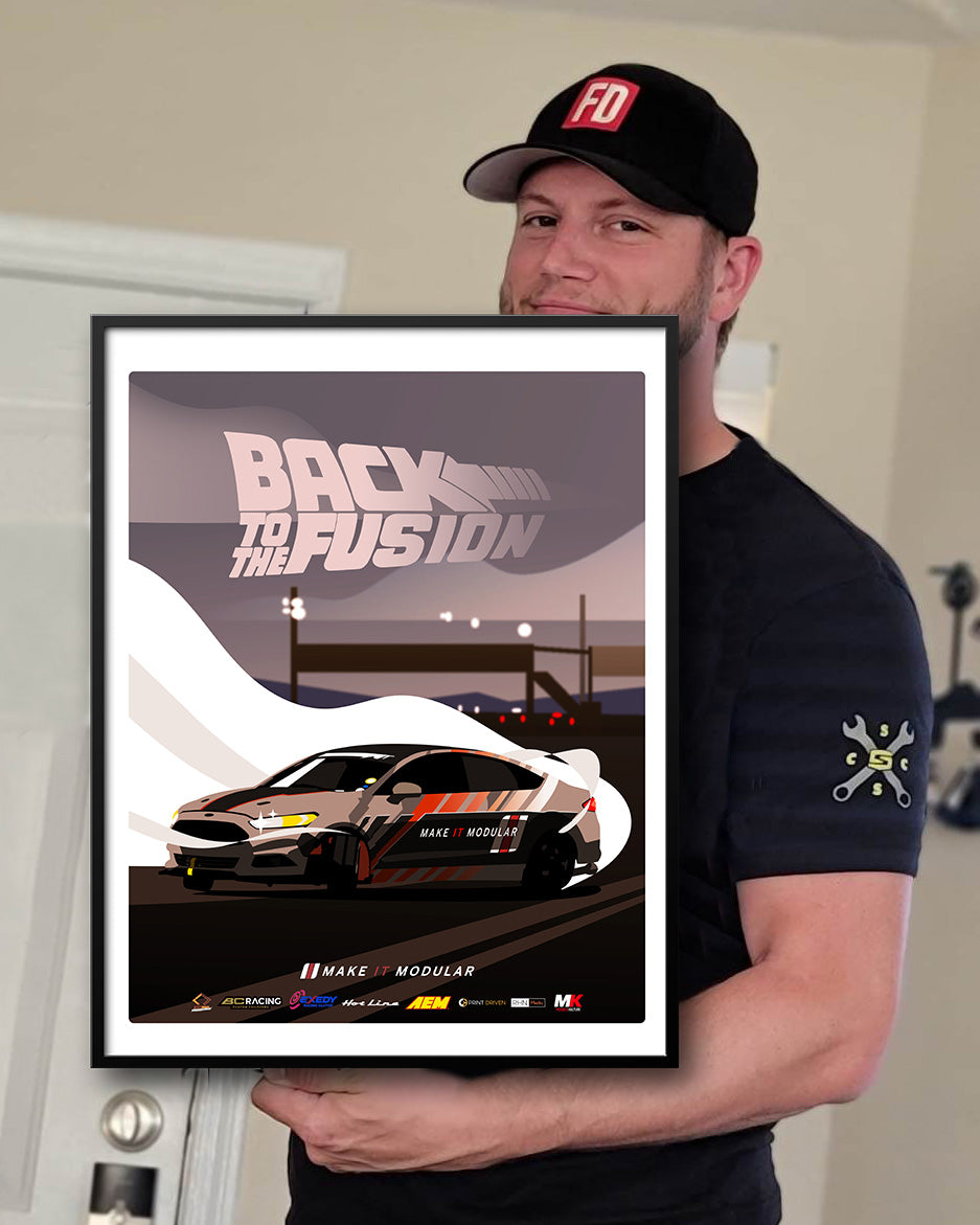 BackToTheFusion RWD Ford Fusion Drift Car 16x20 Poster – Make It